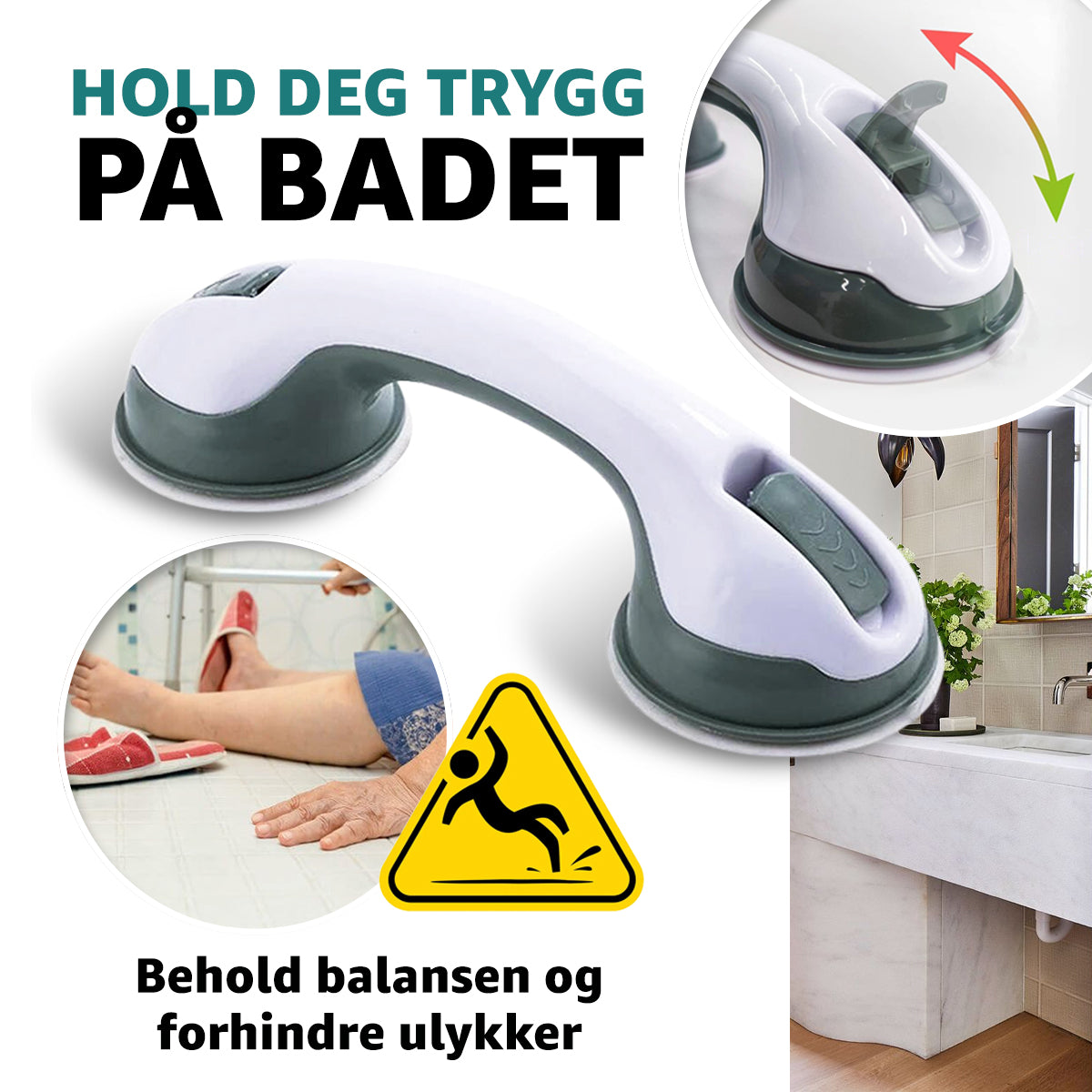 SafeGrip™ - Handgreep voor badkamerondersteuning